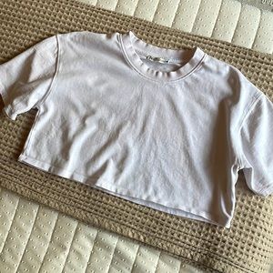 Zara crop top tee